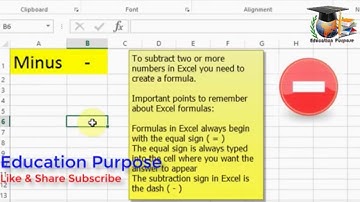 How to Use Minus Function in Ms Excel in Urdu/Hindi