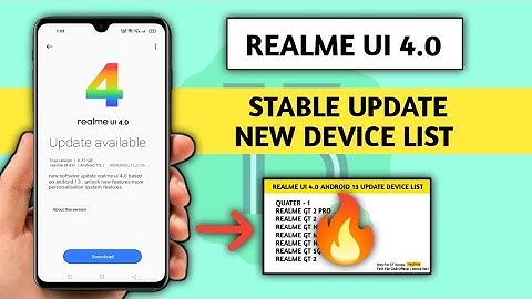 Realme UI 4.0 Android 13 Stable Update new Device list,New Roadmap Date | Realme UI 4.0 Features
