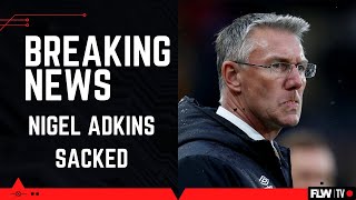 CHARLTON ATHLETIC SACK NIGEL ADKINS - REACTION