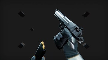 Desert Eagle Reload Animation in Blender