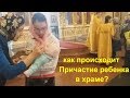 Причастие ребенка в храме православным священником. Влог Lizzi.
