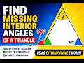 How to Find Missing Interior Angles of a Triangle | Easy Geometry Tutorial