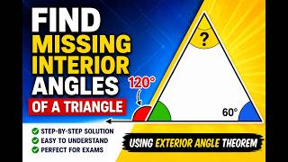 How to Find Missing Interior Angles of a Triangle | Easy Geometry Tutorial