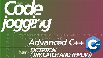 Advanced C++ -  Exception( Try, Catch And Throw)