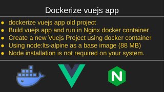 dockerize vuejs app, build your vuejs app in docker