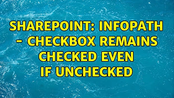 Sharepoint: InfoPath - Checkbox remains checked even if unchecked