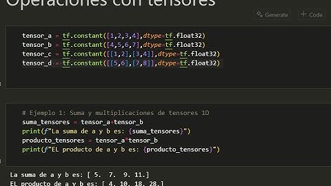 TensorFlow desde cero| Operaciones con tensores  #python #tensorflow #redesneuronales