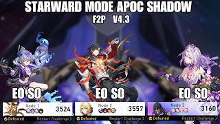 CAN A F2P BEAT 4.3 APOC SHADOW STARWARD MODE WITH E0S0 SW999 + E0S0 ASHBLADE + E0S0 MONOREM?
