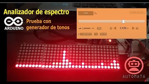 Analizador de espectro de Audio con Arduino - Prueba con generador de tonos