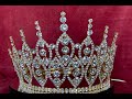 Queen of The 7 Seas Rhinestone Adjustable Gold Crown Tiara