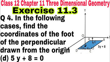 Ch-11 Ex 11.3 Q 4 part (d) class 12 || Three Dimensional Geometry || NCERT Mathematics || 3D
