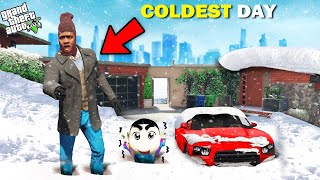 GTA 5 : Shinchan Franklin & Pinchan Survive Ultimate Coldest Day GTA 5 !