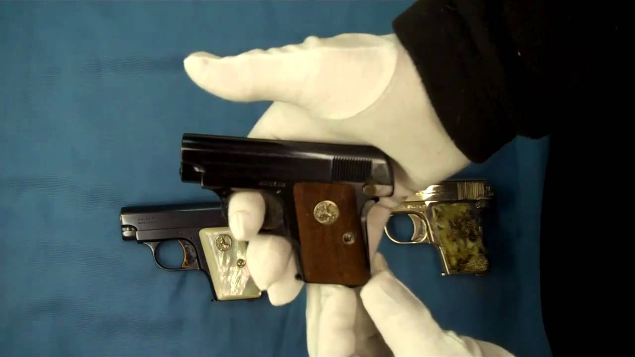 Colt 1908 .25 acp Pistol Pocket Hammerless Model N variations YouTube
