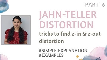 Jahn Teller distortion in coordination compounds| zin zout distortion | examples
