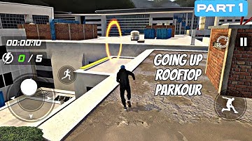 new android game Going up Rooftop Parkour gameplay part 1