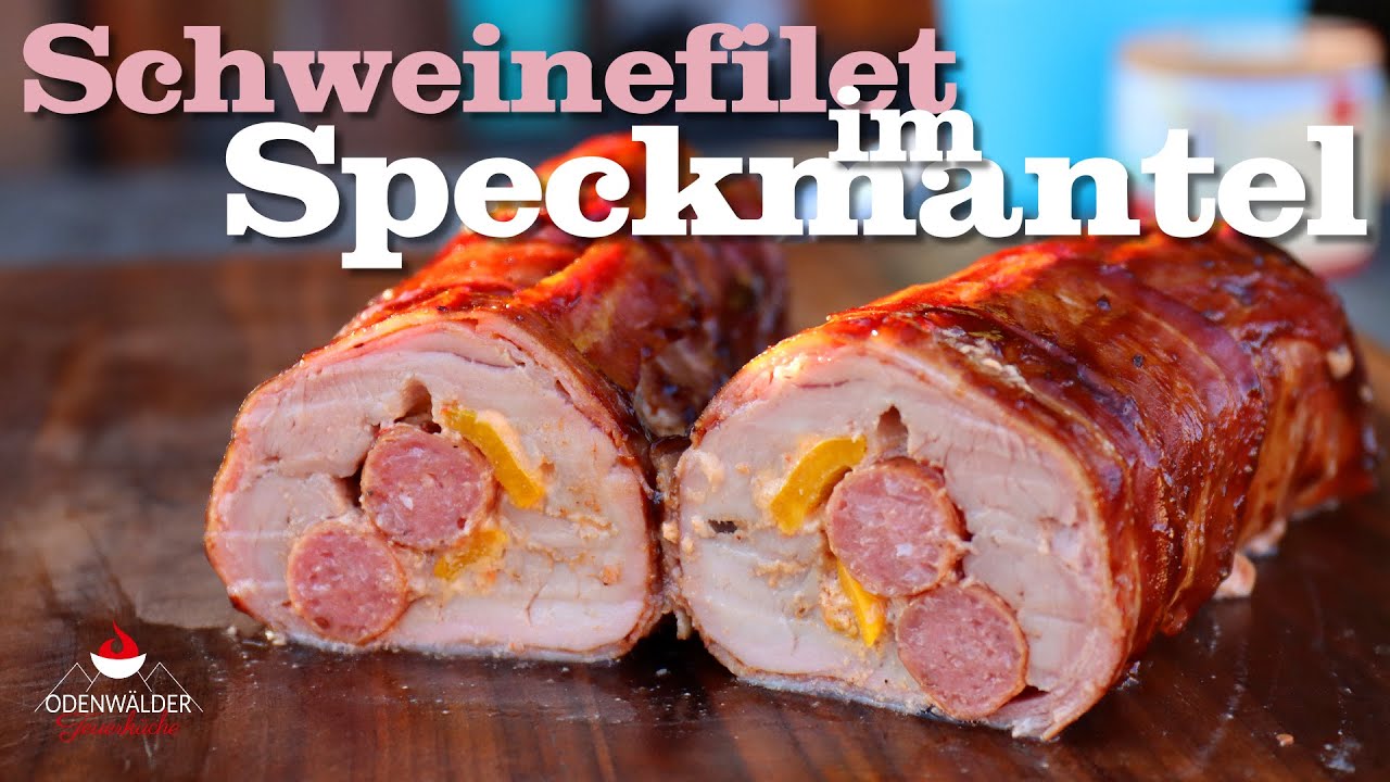 Gefülltes Schweinefilet im Baconnetz - klingt kompliziert ist aber total einfach
