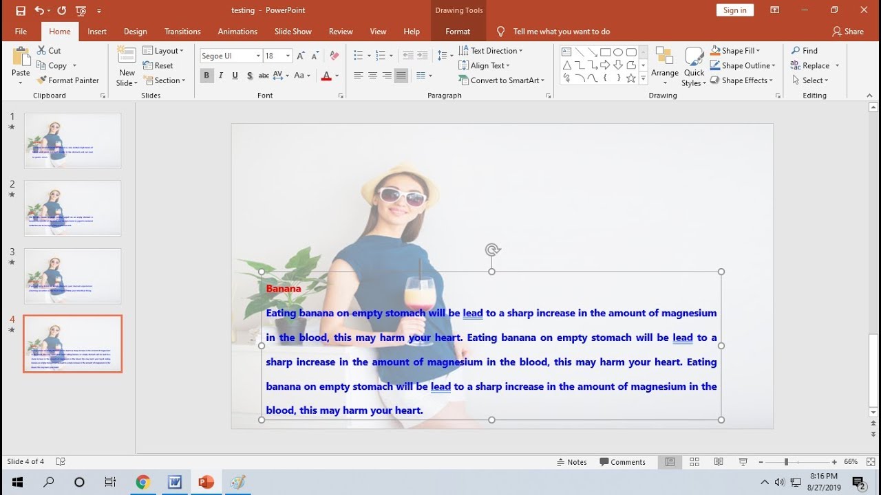 PowerPoint: Set Transparent Background Picture to All Slides - YouTube