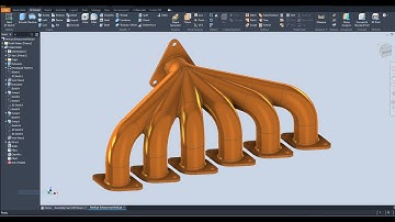 Autodesk Inventor Design 6- Exhaust manifold