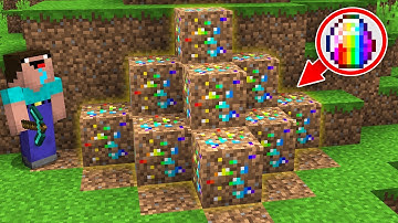 NOOB DIGGING MINE AND FOUND RAINBOW DIAMONDS IN DIRT! Minecraft - NOOB vs PRO