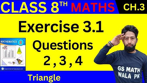 Class 8 Math Chapter 3 Exercise 3.1 Q.2 to 4 | class 8 math exercise 3.1 | 8 class math ex 3.1