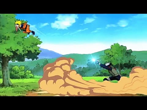 Team 7 bell test Naruto Sasuke and Sakura vs Kakashi Full fight English Dub