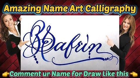Safrin Name Signature Calligraphy Status | How to Draw, Cursive Calligraphy with Cut Marker