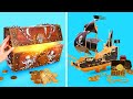 DIY PIRATES CRAFTS ||  How To Make A Pirate Treasure Chest And Build a Pirate Ship