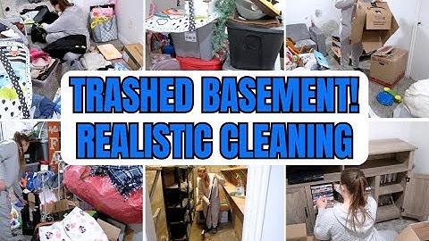 MY BASEMENT IS TRASHED! | EXTREME CLEAN, DECLUTTER, AND ORGANIZE | BASEMENT DISASTER