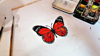 رسم سهل | تلوين فراشة بطريقة احترافية |Butterfly coloring
