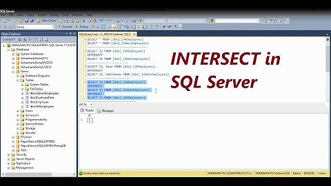 SQL Server - Intersect Operator
