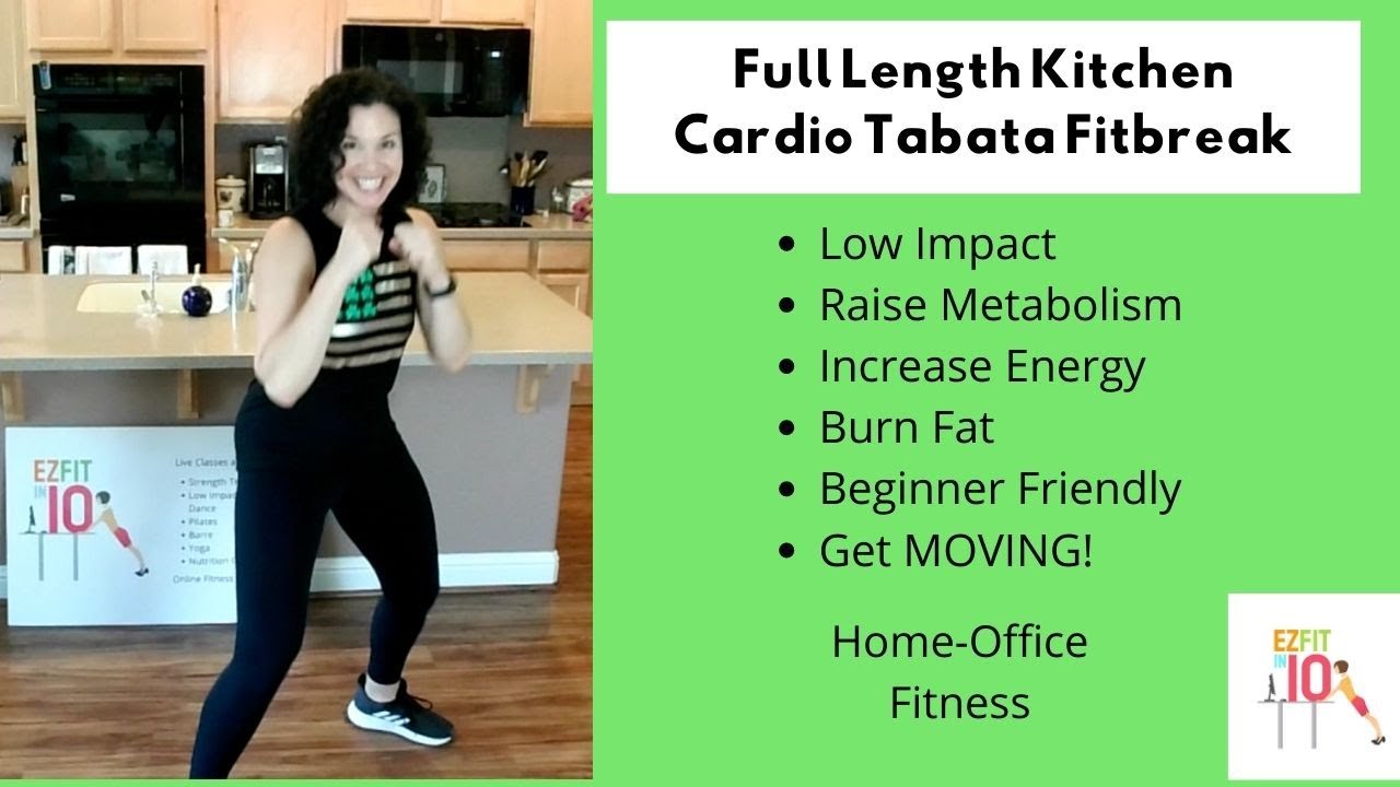 Full Length Low Impact Kitchen Cardio Tabata Workout