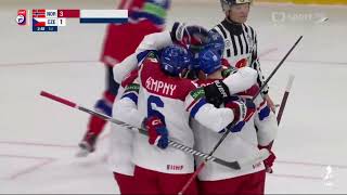 Česko vs Norsko 6:3 mistrovství světa v hokeji 2024 sestřih
