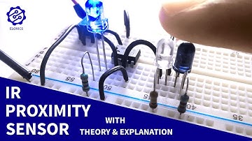 IR Proximity Sensor / Obstacle Detector circuit on Breadboard | LM358 Op-Amp projects