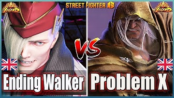 Street Fighter 6🔥Ending Walker (ED #2)  Vs  Problem X (M Bison #1)🔥Best Room Match🔥FightingGameWorld
