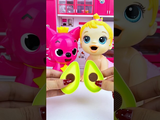 ASMR Unboxing Minnie Mouse & Pinkfong Avocado Toy 🥑| Satisfying ASMR Kitchen Playset #shorts
