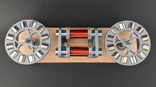 2 Core Magnet Motor Using Generator