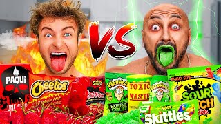 THE ULTIMATE SPICY VS SOUR CHALLENGE!! (ft. World's Strongest Man & Veshremy) screenshot 5