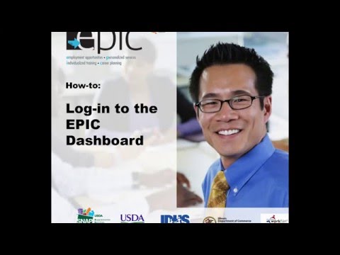 EPIC dashboard log in