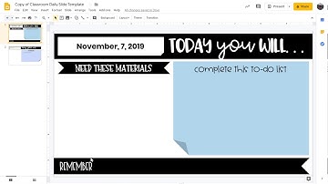 How to create your own Daily Agenda Template -- Google Slides
