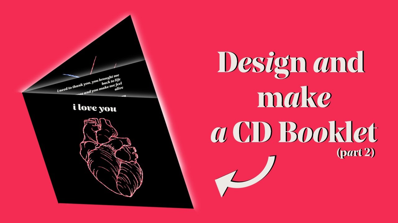 DIY how to design and make a cd booklet - easy to do (PART 2) 