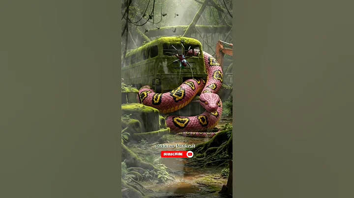 Nature Exploration | Giant Python and Abandoned bus #shorts #nature #python #bus #ai #explore #flyxo