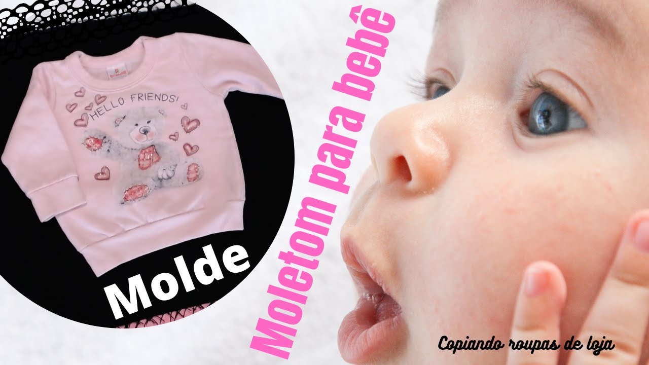 Moletom para bebê/Molde/Gláds Bandas, Costurandopano.com