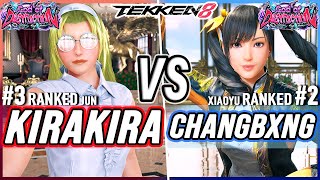 T8 🔥 Kirakira (#3 Ranked Jun) vs Changbxng (#2 Ranked Xiaoyu) 🔥 Tekken 8 High Level Gameplay