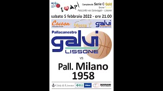 2022 02 05 Galvi Lissone vs Pallacanestro Milano 1958