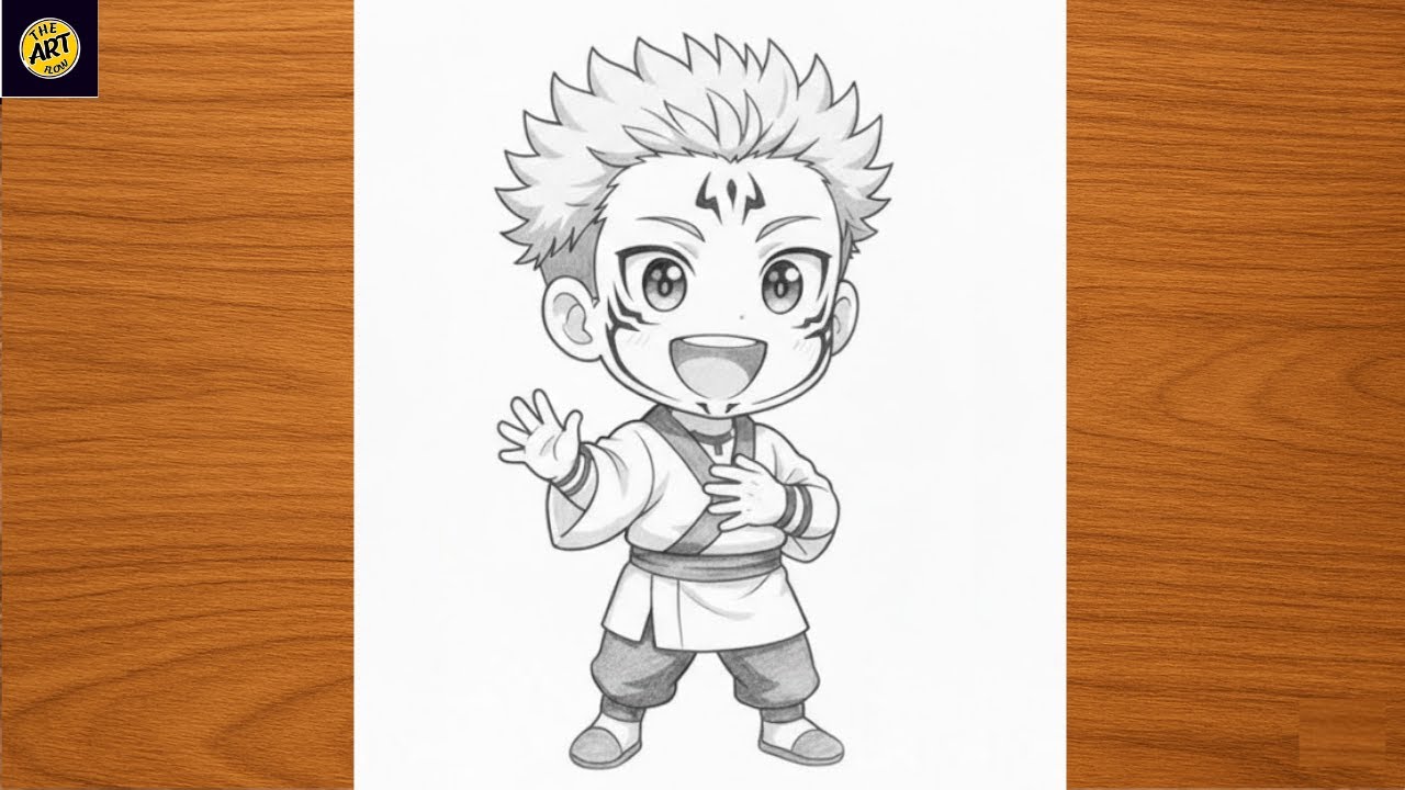 How to Draw Ryomen Sukuna Chibi Step by Step | Jujutsu Kaisen Cute Drawing Tutorial 🔥🔥