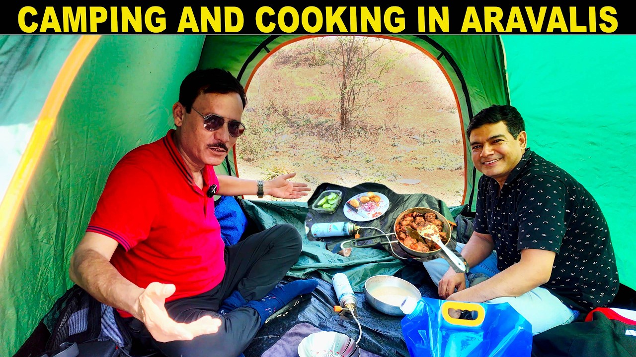 Camping and Cooking in Aravali Mountains | How I Cooked Delicious Food ...
