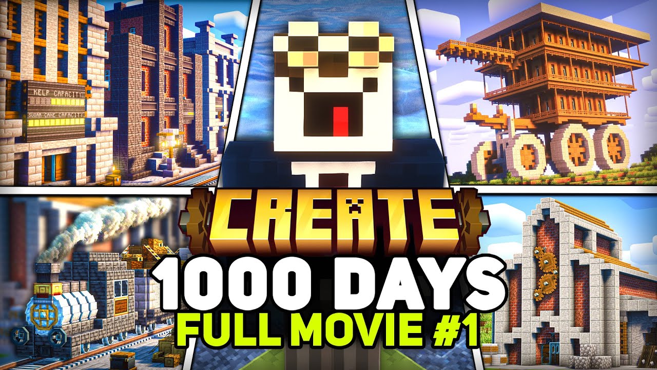 I Survived 1000 Days in Minecraft Create Mod FULL MOVIE  1