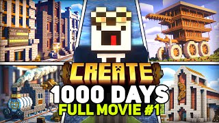 I Survived 1000 Days In Minecraft Create Mod Full Movie 