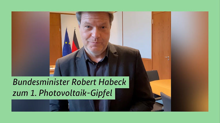 Bundesminister Robert Habeck zum 1. Photovoltaik-Gipfel