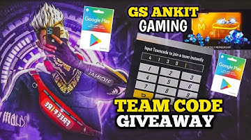 FREE FIRE LIVE CUSTOM ROOM GIVEAWAY FF LIVE TEAM CODE GIVEAWAY|#freefirelive #giveaway #nawabislive